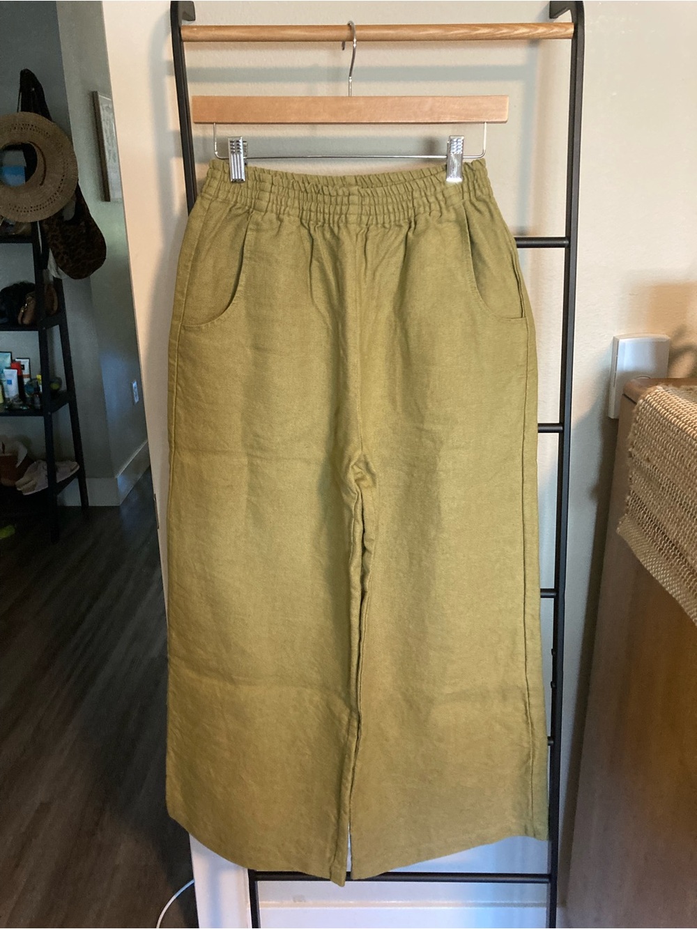 Linenfox Ocean Heavy Linen Trousers - Olive